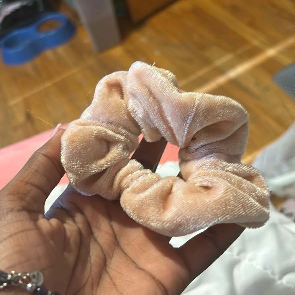 Pink scrunchie